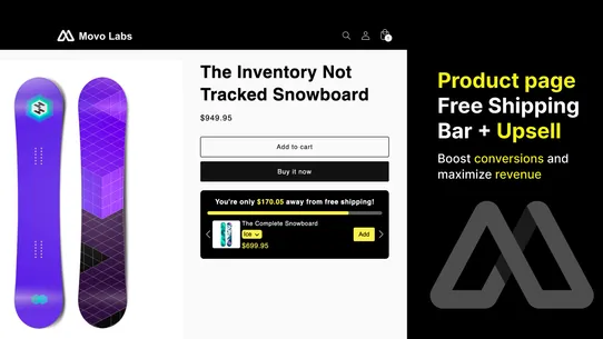 Movo Free Shipping Upsell screenshot