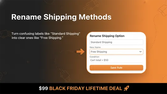 F: Sort Hide Shipping Methods screenshot