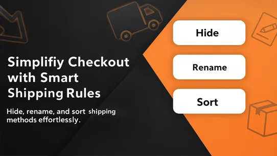 F: Sort Hide Shipping Methods screenshot