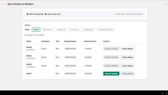 Roadex screenshot