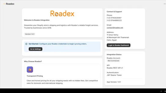 Roadex screenshot