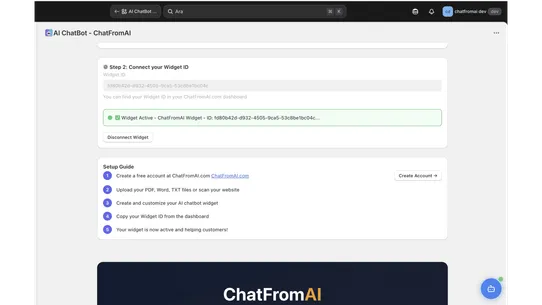ChatFromAI ‑ AI ChatBot &amp; Help screenshot
