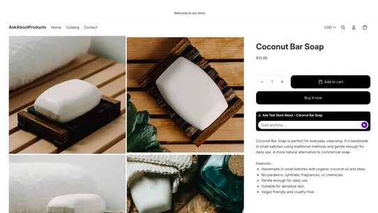 ASK AI Product Widget screenshot