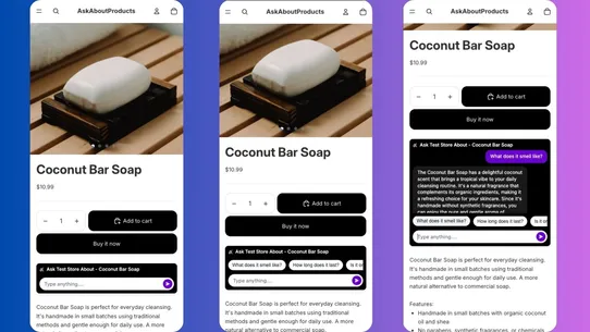 ASK AI Product Widget screenshot