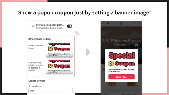 UR: Welcome Popup Coupon screenshot