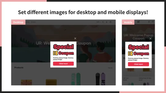 UR: Welcome Popup Coupon screenshot