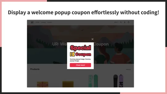 UR: Welcome Popup Coupon screenshot