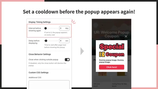 UR: Welcome Popup Coupon screenshot