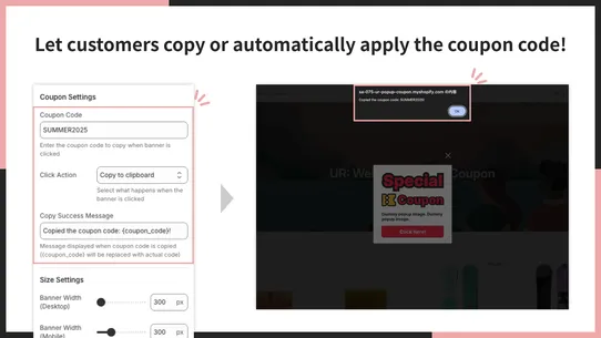 UR: Welcome Popup Coupon screenshot