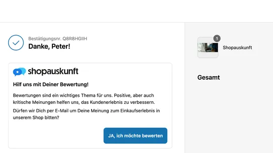 Shopauskunft – Bewertungen screenshot