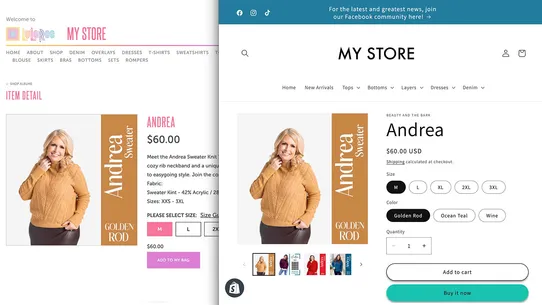 LuLaRoe BLESS Integration screenshot