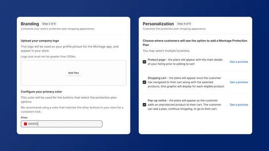 Montage Protection Plans screenshot