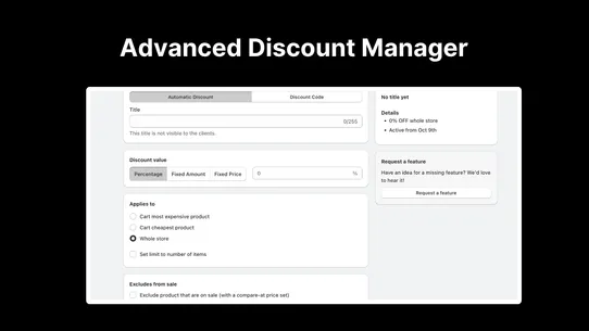 ADM Discount Blocker &amp; Manager screenshot