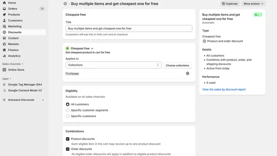 Anowave Discounts screenshot