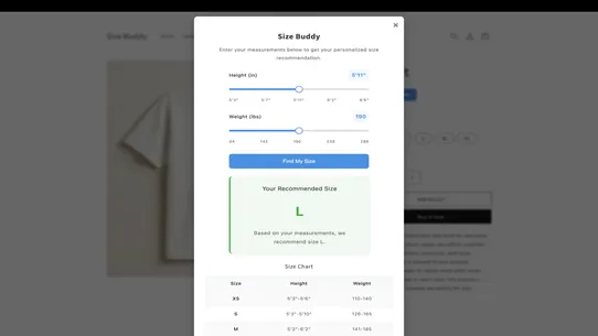 Size Buddy screenshot