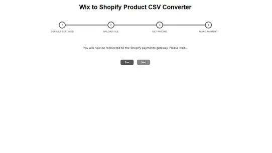 Vostari CSV converter: Wix screenshot