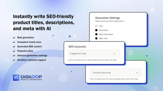 Digiloop Product Descriptions screenshot