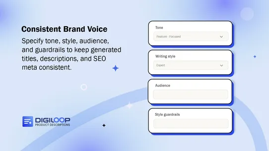 Digiloop Product Descriptions screenshot