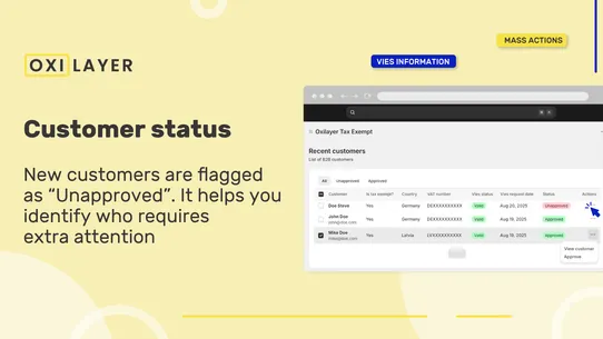 Oxilayer Tax Exempt ‑ EU VAT screenshot