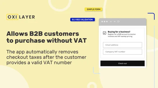 Oxilayer Tax Exempt ‑ EU VAT screenshot