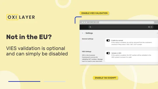 Oxilayer Tax Exempt ‑ EU VAT screenshot