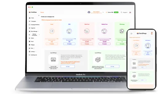 SendHeap: Email, SMS &amp; Pop Ups screenshot
