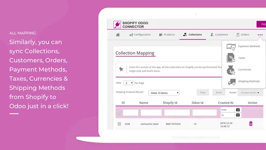 Odoo Connector screenshot