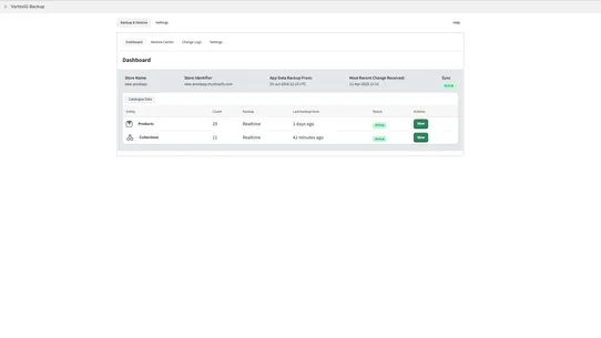 VortexIQ Backup screenshot