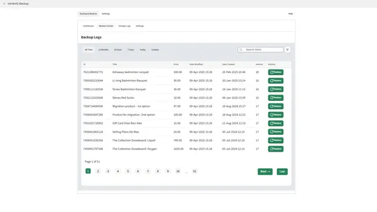 VortexIQ Backup screenshot