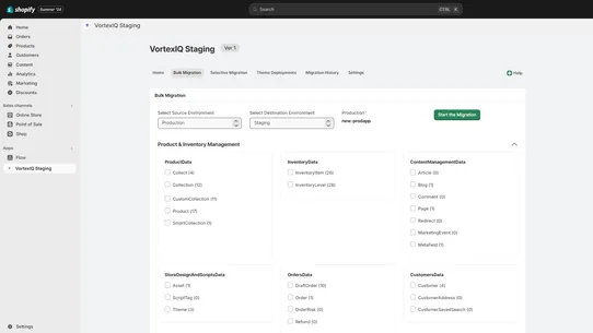 VortexIQ Staging screenshot