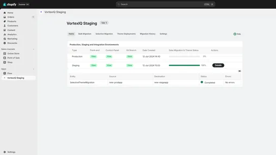 VortexIQ Staging screenshot