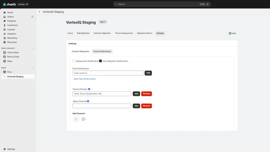 VortexIQ Staging screenshot