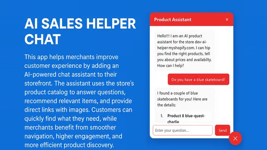 AI Sales Helper Chat screenshot