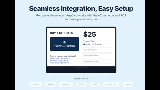 AnyCard: Gift Card Platform screenshot