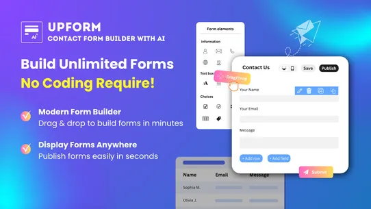 UpForm Contact Form &amp; Popup screenshot