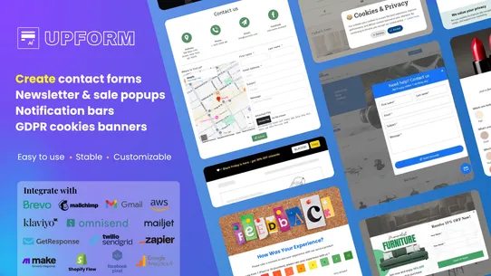 UpForm Contact Form &amp; Popup screenshot