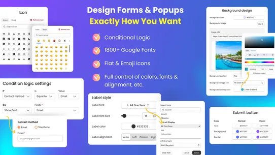 UpForm Contact Form &amp; Popup screenshot