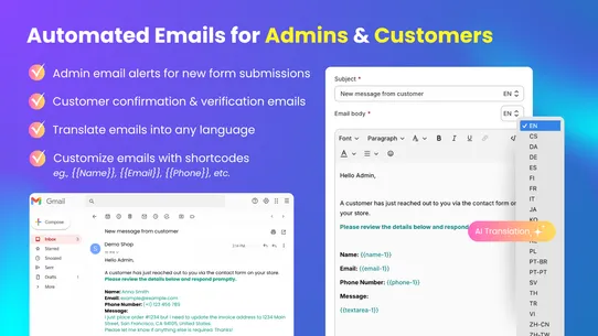 UpForm Contact Form &amp; Popup screenshot