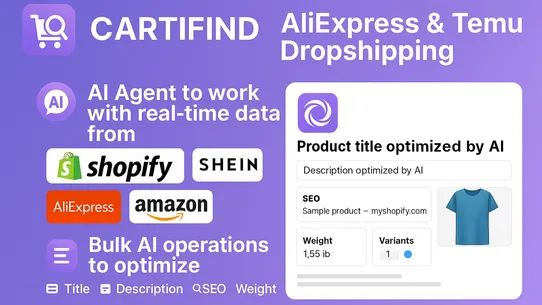 Temu AliExpress Dropshipping screenshot