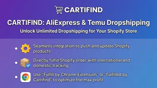 Temu AliExpress Dropshipping screenshot