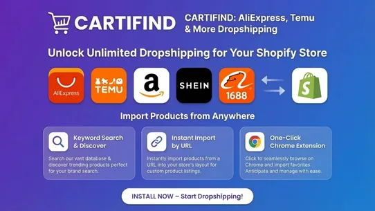 Temu AliExpress Dropshipping screenshot