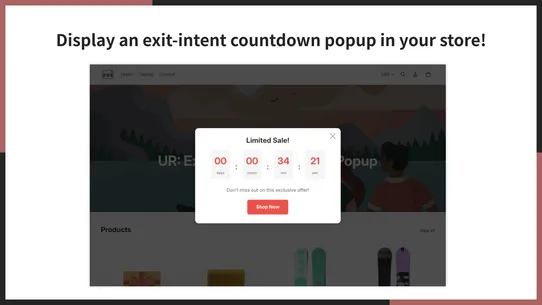 UR:Exit‑Intent Countdown Popup screenshot