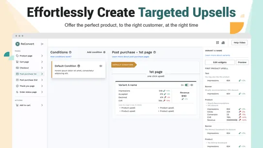 ReConvert Post Purchase Upsell screenshot