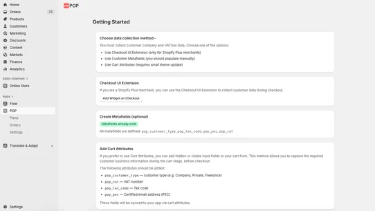 POP – European e‑invoicing screenshot