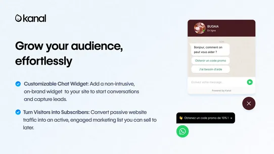 Kanal: AI Marketing+Chat screenshot