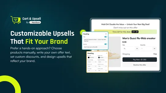 Cart &amp; Upsell by Navidium screenshot