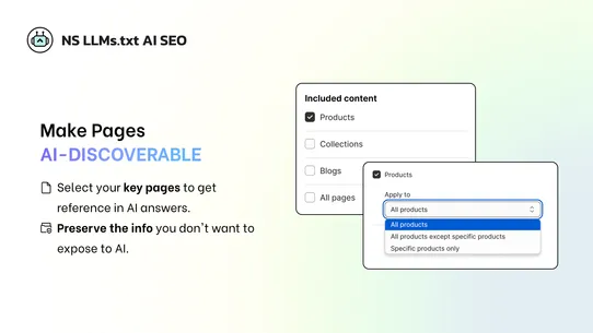 NS LLMs.txt Generator &amp; AI SEO screenshot