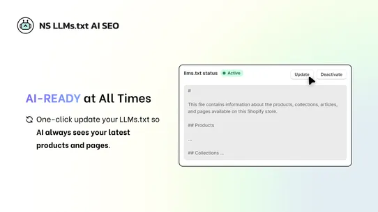 NS LLMs.txt Generator &amp; AI SEO screenshot