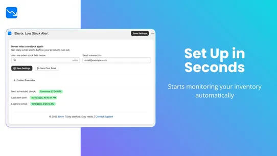 Elevix: Low Stock Alert screenshot