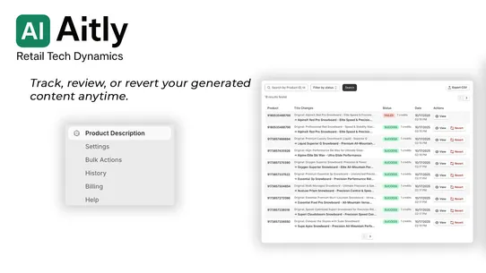 Aitly ‑ Complete Product SEO screenshot